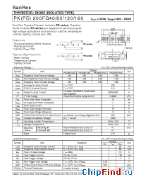 Datasheet PK200FG120 manufacturer SanRex